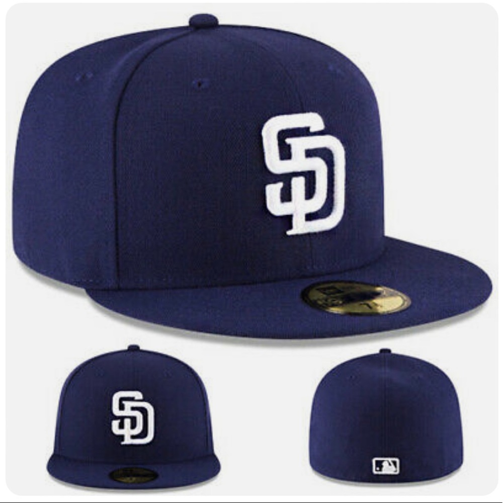 Men's San Diego Padres New Era Navy Team Logo 59FIFTY Fitted Hat